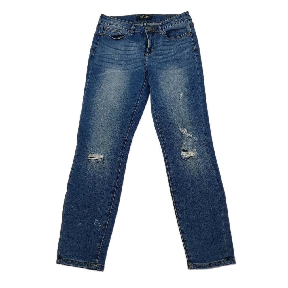 Judy Blue Relaxed Fit Distressed Medium Wash Jeans Size 7/28 JB8271DK